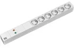 Bachmann 19Zoll Steckdosenleiste 6f Schutzk.,1xGVS,alu 333.402