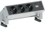 Bachmann DESK2 3xCEE7/3 Strom 0,2m GST18 Inox lack