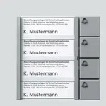 Siedle&S&ouml;hne Tasten-Modul si/met TM 612-4 SM