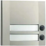 Grothe Klingeltaster 2fach 90x90x18,5mm, sil/sw DOMOLUX DUO SIM/SW