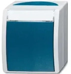 Busch-Jaeger Wechselschalter AP, m.Namensschild 2601/6 WN-53