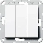Gira Wippschalter Wechsel 3fach System 55 Reinwei&szlig; 283203