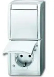 Busch-Jaeger Kombination SCHUKO Steckdose, mit Wipp. 2601/6/20 EBW-54