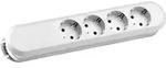 Bachmann Steckdosenleiste 4f. weiss ohne Schalter 381.223K