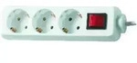 REV Tischsteckdose 3fl., 5KS Sch, ws, 1,4 m