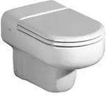 Geberit WC-Sitz Courr&egrave;ges wei&szlig;, mit Deckel, Scharniere verchromt