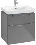 V&B Waschtischunterschrank Subway 2.0 58,7x59x45,4cm, Griff chrom, glossy grey