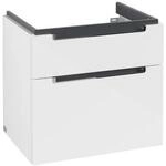 V&B Waschtischunterschrank Subway 2.0 63,7x59x45,4cm, Gr. chrom, glossy white