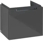 V&B Waschtischunterschrank Subway 2.0 48,5x42x38cm, Griff chrom, glossy grey