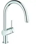Grohe Sp&uuml;ltisch-Einhebelmischer Minta 1/2", ND, C-Ausl, ausz Laminarbr., chr