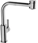 Hansa Sp&uuml;ltisch-Einhebelmischer HANSARONDA ND, Ausz-br, He stl, schw, A 221mm, chr