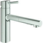 Grohe Sp&uuml;ltisch-Einhebelmischer Concetto sst, herausz. Brause, mittelh. Ausl.