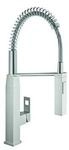 Grohe Sp&uuml;ltisch-Einhebelmischer Eurocube supersteel, herausziehbare Profibrause