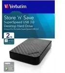 Verbatim Festplatte 2TB USB3.0 Extern,8,89cm(3,5Z) 47683