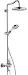 hansgrohe Showerpipe Axor Montreux m Thermostat, Kopfbrause, 240mm, 1j, brush. ni.