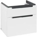 V&B Waschtischunterschrank Subway 2.0 63,7x59x45,4cm, Griff chrom, wei&szlig; matt