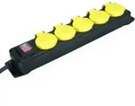 UNITEC Schuko-Steckdosenleiste 5-fach, IP44
