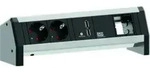Bachmann Steckdoseneinheit Desk1 sw,2xSchutz.USB,1xCM 902.0182
