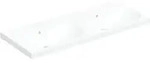 Geberit Doppelwaschtisch Acanto 120x48,2cm, m &Uuml;L, ohne Hahnloch, wei&szlig;