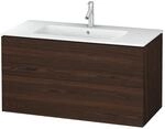 Duravit Waschtischunterschrank L-Cube 102x48,1cm, Nussb geb., 2 Schub., wandh&auml;ngend