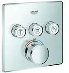 Grohe Fertigset Grohtherm Smartcontrol UP-THM, 3 Absperrventile, eckig, chrom