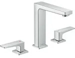 hansgrohe 3-Loch-Waschtischarmatur 160 Metropol m HG, Pus-Op-Abl, Ausl. 152mm, chr