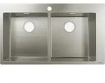 hansgrohe Einbausp&uuml;le S711-F765 370/370 845x480mm, 2 Hauptbe., HL geb., ES