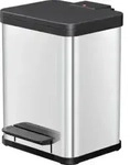 Hailo &Ouml;ko uno Plus M, Tret-M&uuml;lleimer, 17 ltr, Edelstahl