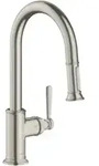 hansgrohe Sp&uuml;ltisch-Einhebelmischer 180 Axor Montreux mit Ausziehbrause,