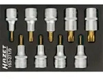 HAZET Schraubendreher-Steckschl&uuml;sseleinsatz-Satz TX 163-271/9 Vierkant hohl 12,5 mm