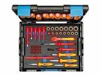 Gedore VDE-Werkzeugkoffer HYBRID, Set 53-tlg, gefüllt, Werkzeug für Elektriker,
