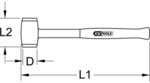 KS Tools Isolierter Schonhammer, Kopf &Oslash; 35mm