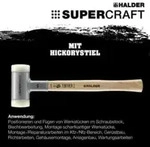 Halder R&uuml;ckschlagfreier Hammer mit Hickory-Stiel 40 mm