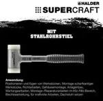 Halder Schonhammer SUPERCRAFT L.305mm Kopf-D.45mm r&uuml;ckschlagfrei hart Nyl. wei&szlig;