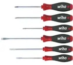 Wiha Schraubendreher Set SoftFinish&reg; Schlitz, Phillips, Pozidriv 6-tlg.