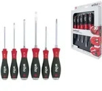 Wiha Schraubendreher Set SoftFinish&reg; Schlitz, Pozidriv 6-tlg. mit durchgehender