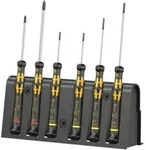 Wera 1578 A/6 ESD Elektroniker-Schraubendrehersatz + Rack, 6-teilig