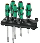 Wera 334 SK/6 Rack Schraubendrehersatz Kraftform Plus Lasertip + Rack, 6-teilig