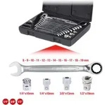 KS Tools GEARplus Ratschenringmaulschl&uuml;ssel-Satz, umschaltbar,16-tlg.