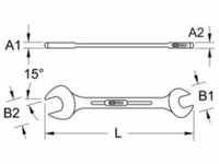 KS Tools CHROMEplus Doppel-Maulschlüssel, 1/4" x 5/16"