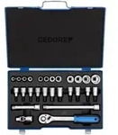 Gedore Steckschl&uuml;sselsatz, Set 27-teilig, 6-kant, 1/2 Zoll, 10-32mm, Werkzeug,