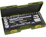 Proxxon Steckschl&uuml;sselsatz 1/4 u.1/2 Zoll 65 tlg.4-34 mm Schlitz/PH/PZD/TX/6 KT