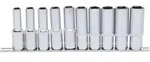 KS Tools 1/2" CHROMEplus Sechskant-Stecknuss-Satz, lang, 10-teilig 10-19mm