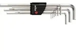 Stiftschl&uuml;ssel Set im Compact Halter Sechskant 9-tlg. glanzvernickelt (01222)