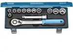 Gedore Steckschl&uuml;sselsatz, Set 13-teilig, 6-kant, 1/2 Zoll, 10-24mm, Werkzeug,