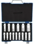 Gedore Steckschl&uuml;sselsatz, Set 15tlg, Doppel 6-kant, 1/2 Zoll, 10-24mm, Werkzeug,