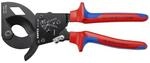 KNIPEX 95 31 250 Kabelschneider (Ratschenprinzip) mit Mehrkomponenten-H&uuml;llen schwarz