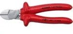 KNIPEX 74 07 200 Kraft-Seitenschneider tauchisoliert, VDE-gepr&uuml;ft verchromt 200 mm