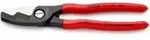 KNIPEX 95 11 200 Kabelschere mit Doppelschneide mit Kunststoff &uuml;berzogen br&uuml;niert