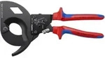 KNIPEX 95 31 280 Kabelschneider (Ratschenprinzip) mit Mehrkomponenten-H&uuml;llen schwarz